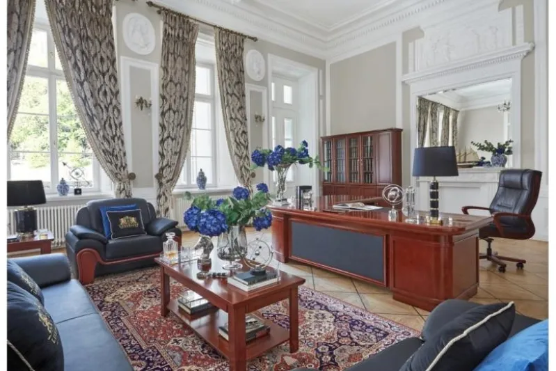 Scrivania angolare classica 280 cm PRESTIGE B810