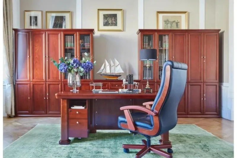 Scrivania classica da ufficio direzionale PRESTIGE B630 1,6 Metri