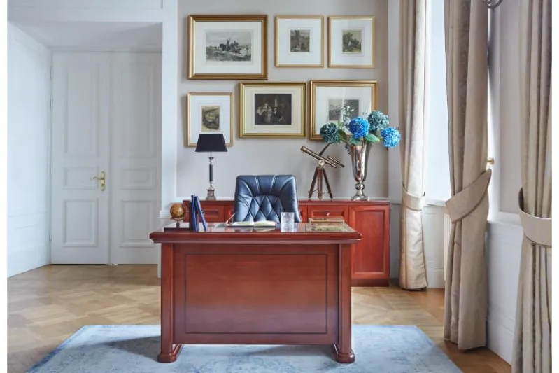Scrivania classica per ufficio PRESTIGE B420 1,2 Metri