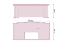 Scrivania classica ufficio direzionale PRESTIGE B610 2 Metri