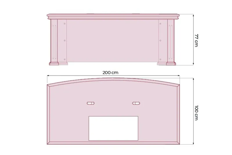 Scrivania classica ufficio direzionale PRESTIGE B610 2 Metri