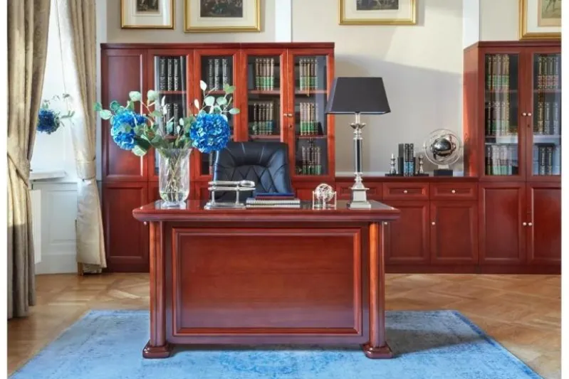 Scrivania da studio classica in legno PRESTIGE B620 1,3 Metri