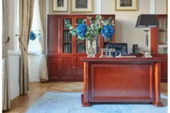 Scrivania da studio classica in legno PRESTIGE B620 1,3 Metri