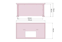 Scrivania direzionale in stile classico per ufficio PRESTIGE B620 1,7 Metri