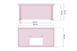 Scrivania in stile classico per ufficio PRESTIGE B620 1,5 Metri