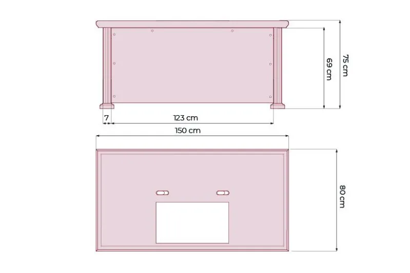 Scrivania in stile classico per ufficio PRESTIGE B620 1,5 Metri