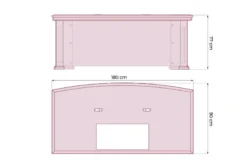 Scrivania ufficio classica PRESTIGE B610 1,8 Metri