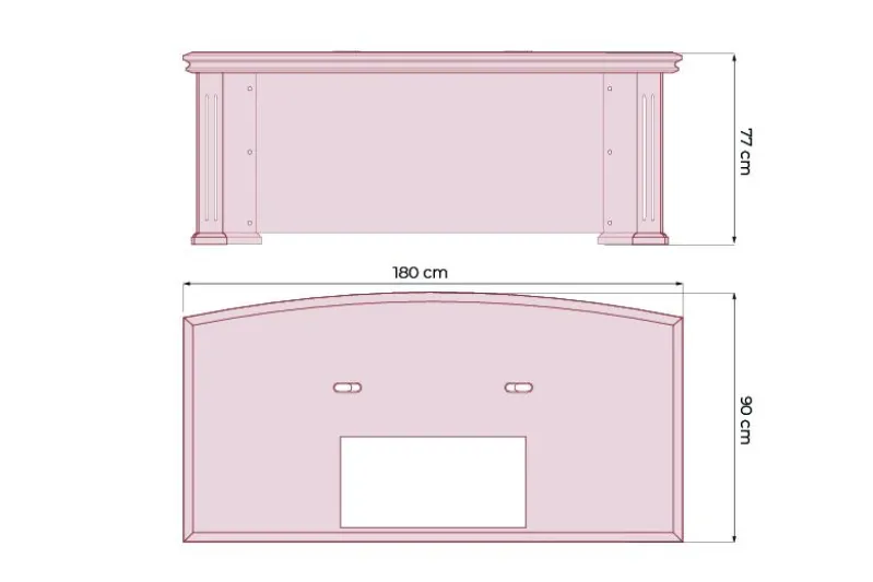 Scrivania ufficio classica PRESTIGE B610 1,8 Metri