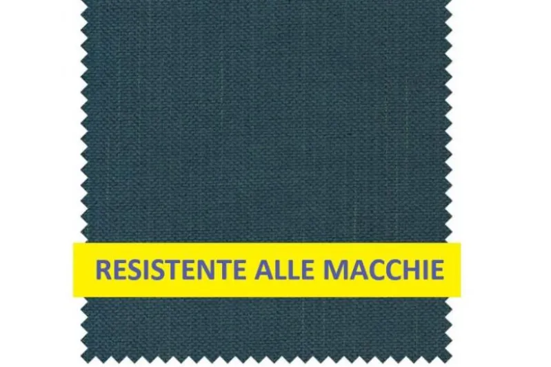 Sedia blu scuro imbottita gambe massello di faggio BRESSO