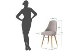 Sedia blu scuro imbottita gambe massello di faggio BRESSO