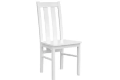 Sedia con schienale alto faggio massello bianco shabby chic