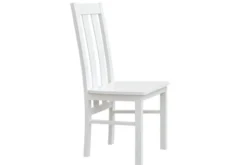 Sedia con schienale alto faggio massello bianco shabby chic