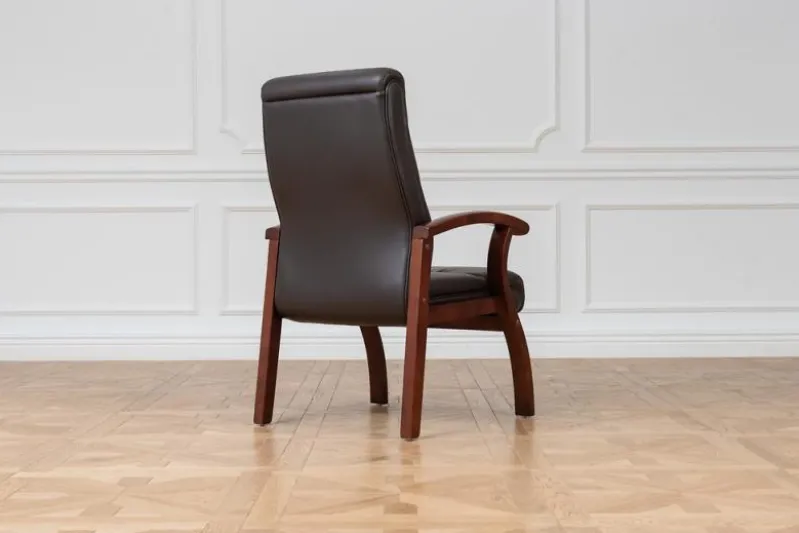 Sedia da conferenza Comforte in pelle Marrone