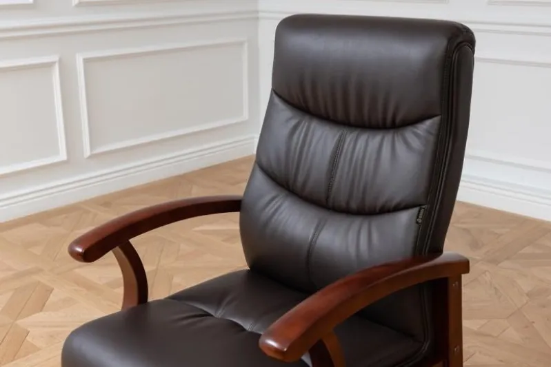Sedia da conferenza Comforte in pelle Marrone