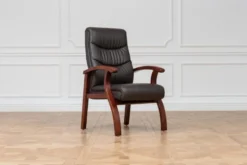 Sedia da conferenza Comforte in pelle Marrone