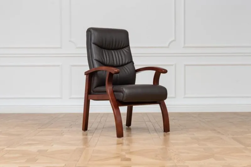 Sedia da conferenza Comforte in pelle Marrone