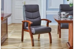 Sedia da conferenza Comforte in pelle Marrone