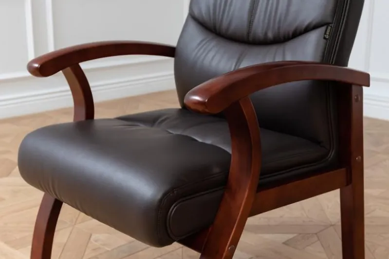 Sedia da conferenza Comforte in pelle Marrone