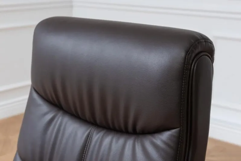 Sedia da conferenza Comforte in pelle Marrone