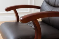 Sedia da conferenza Comforte in pelle Marrone