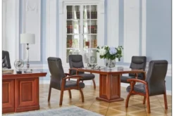 Sedia da conferenza Comforte in pelle Marrone