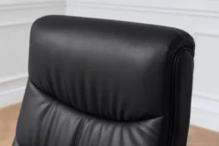 Sedia da conferenza Comforte in pelle Nero