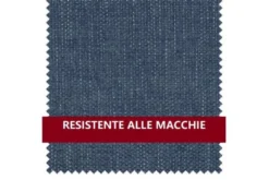 Sedia da pranzo blu imbottita con gambe in faggio OLBIA