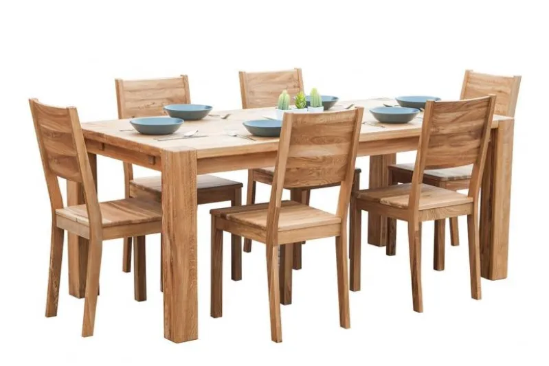 Sedia da pranzo in rovere massello naturale PRATO