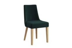 Sedia da tavolo imbottita verde CARINI