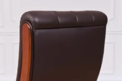 Sedia dirigenziale in vera pelle marrone Consul