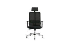 Sedia ergonomica con poggiatesta certificata nero VERTIGO