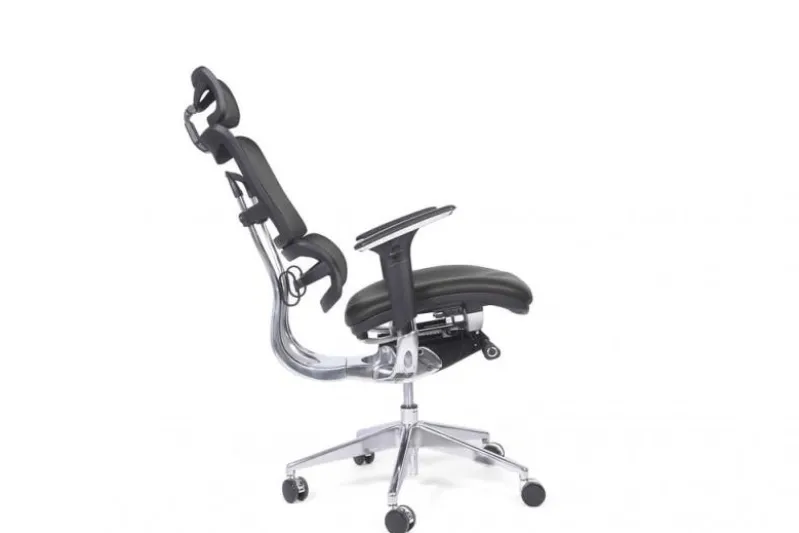 Sedia ergonomica da ufficio Ergo 800 in pelle colore Nero