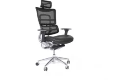 Sedia ergonomica da ufficio Ergo 800 in pelle colore Nero