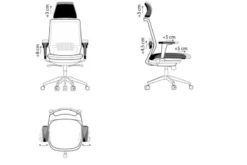 Sedia ergonomica ufficio nera SPECTRUM