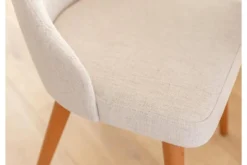 Sedia imbottita beige gambe faggio BRESSO
