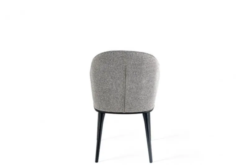 Sedia imbottita grigia design moderno SIENA