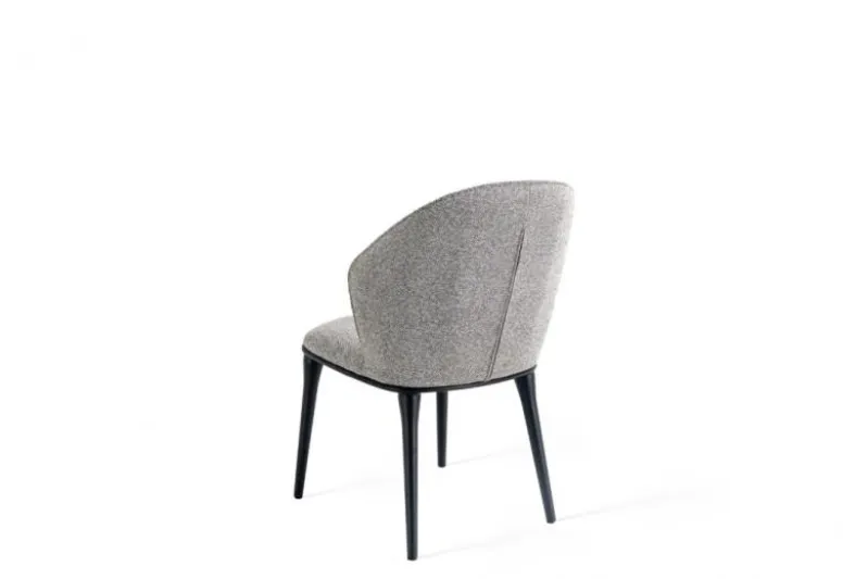 Sedia imbottita grigia design moderno SIENA