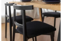 Sedia imbottita nera ORIO