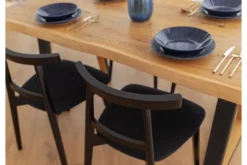 Sedia imbottita nera ORIO