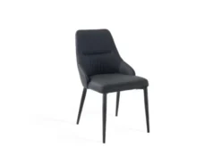 Sedia imbottita nera stile moderno MONOLIT