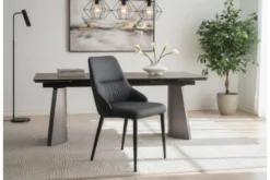Sedia imbottita nera stile moderno MONOLIT