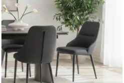 Sedia imbottita nera stile moderno MONOLIT