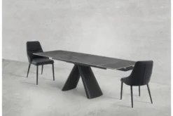 Sedia imbottita nera stile moderno MONOLIT