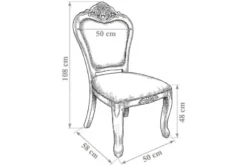 Sedia in legno bianco imbottita velluto rosa stile provenzale Princess 827