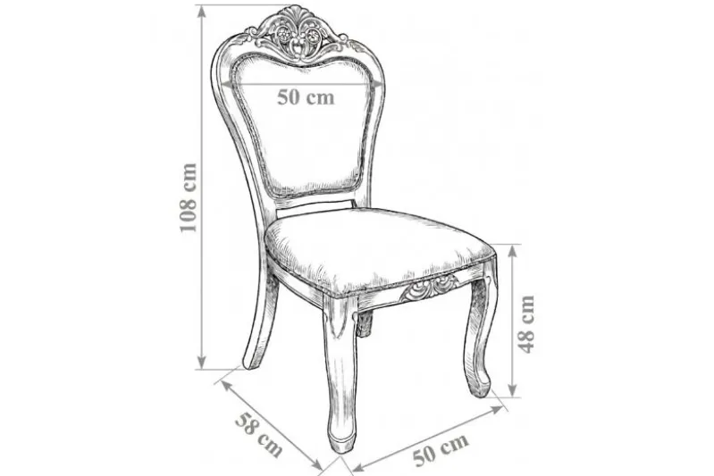 Sedia in legno bianco imbottita velluto rosa stile provenzale Princess 827