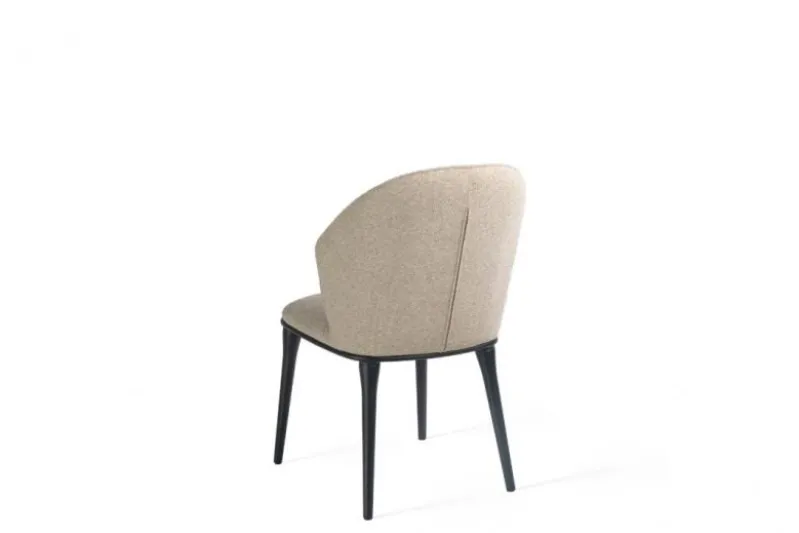 Sedia in tessuto beige imbottita SIENA
