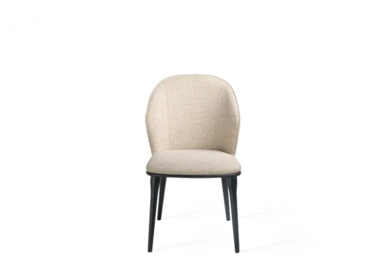 Sedia in tessuto beige imbottita SIENA