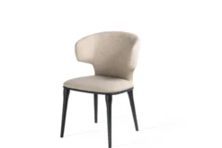 Sedia in tessuto beige moderna SERENE