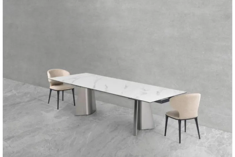 Sedia in tessuto beige moderna SERENE