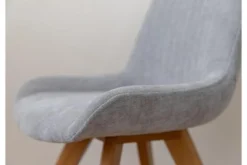 Sedia moderna imbottita da pranzo grigia BARI